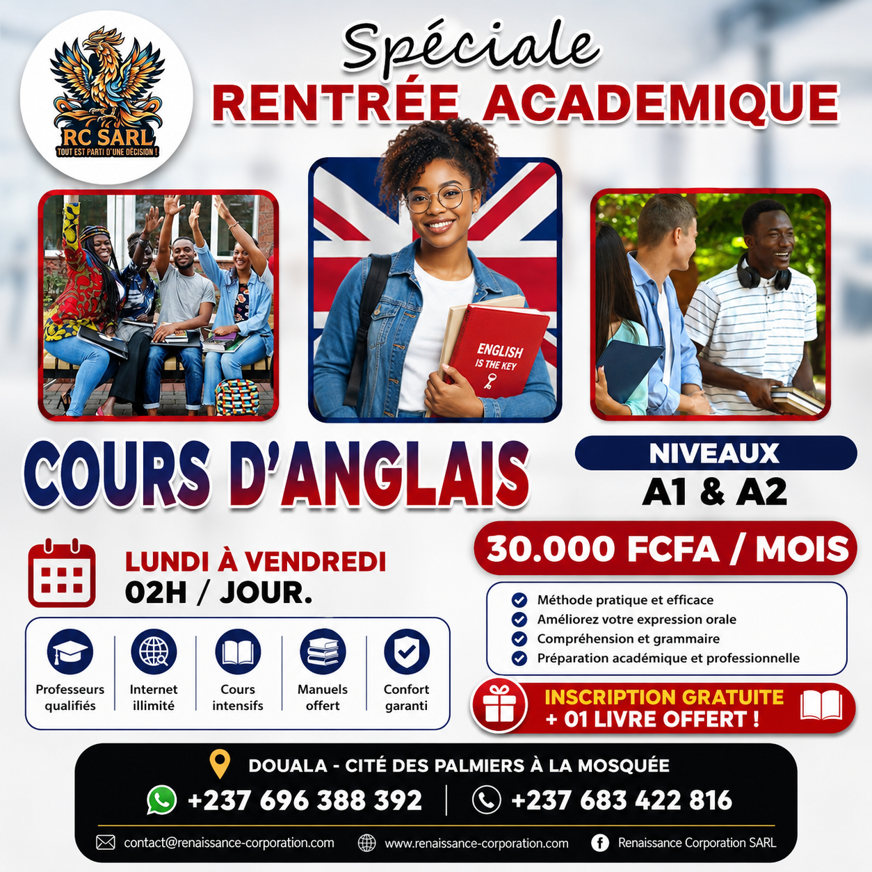Étudiants en cours d'anglais