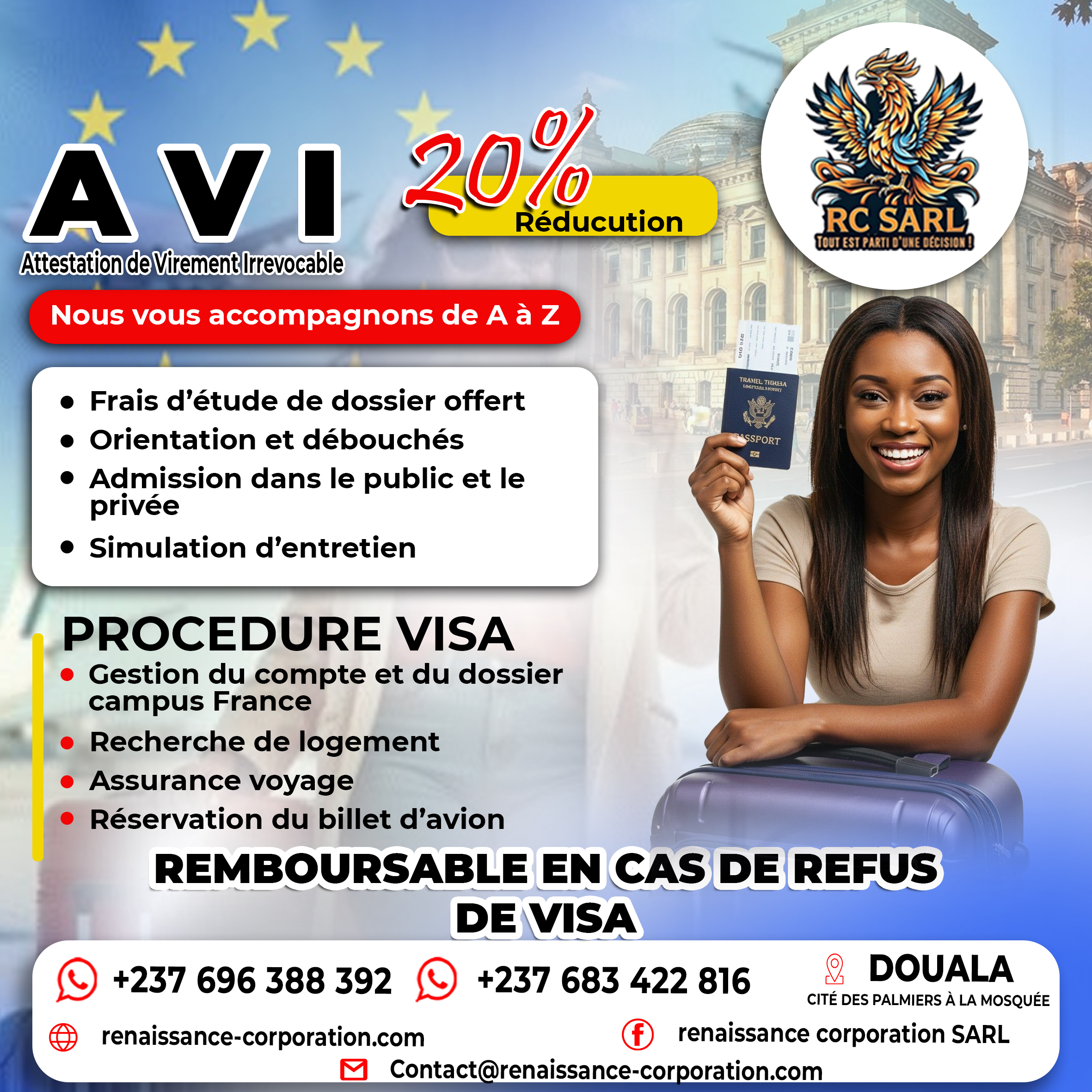 Assistance visa et immigration - Documents et globe terrestre